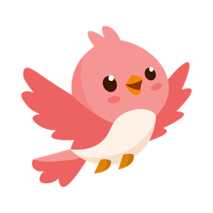 Oiseau Petit oiseau rose qui représente la liberte.