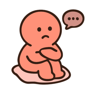 Bonhomme isolé. Petit bonhomme assis qui est triste et isolé.