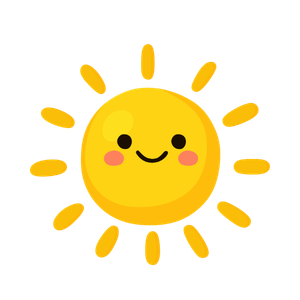 Soleil jaune qui souri.