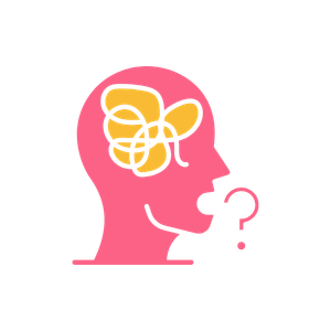 Photo d'un crâne de profil avec un cerveau remplit de noeuds.